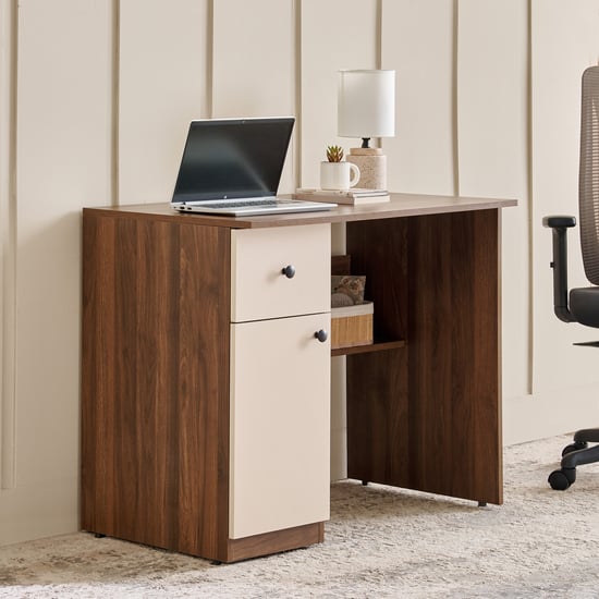 Addison Study Desk with Drawer - Brown