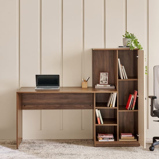 Addison Study Desk with Book Case - Walnut