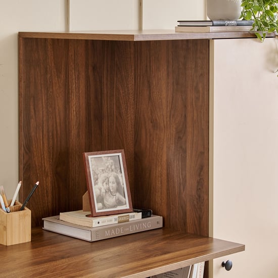 Addison Study Desk with Book Case - Walnut