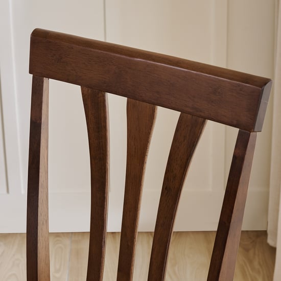 Helios Franklin Solid Wood 6-Seater Dining Set with Chairs and Bench - Walnut