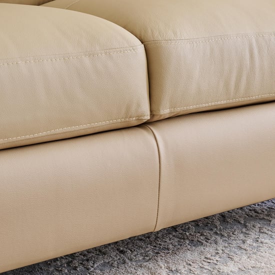 Winchester NXT Half Leather 3-Seater Sofa - Beige