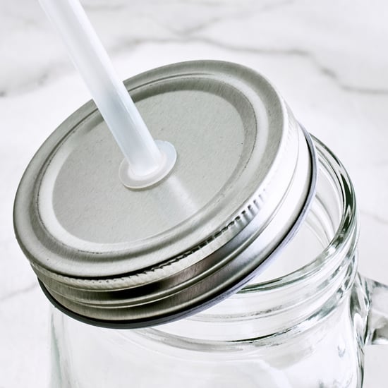 Marley Cuba Set of 4 Glass Mason Jar with Straw - 450ml