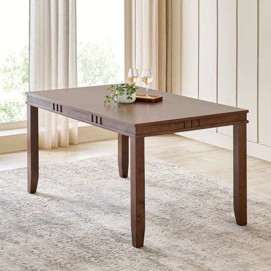 Trio Solid Wood 6-Seater Dining Table - Walnut