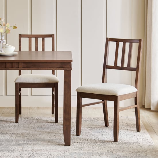 Trio Set of 2 Fabric Dining Chairs - Beige