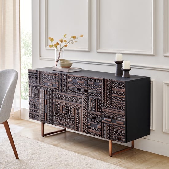 Cameroon Mango Wood 3-Door Foyer Cabinet - Brown