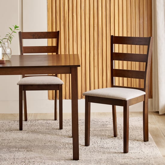 Helios Lia Set of 2 Fabric Dining Chairs - Beige