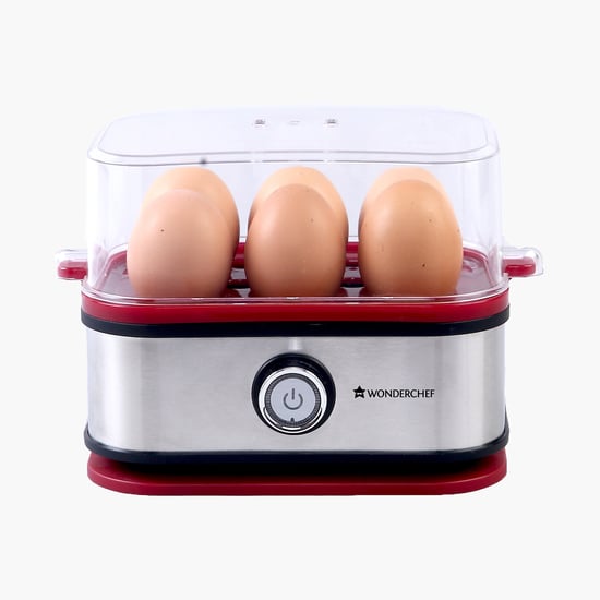 WONDERCHEF Crimson Edge Stainless Steel Electric Egg Boiler