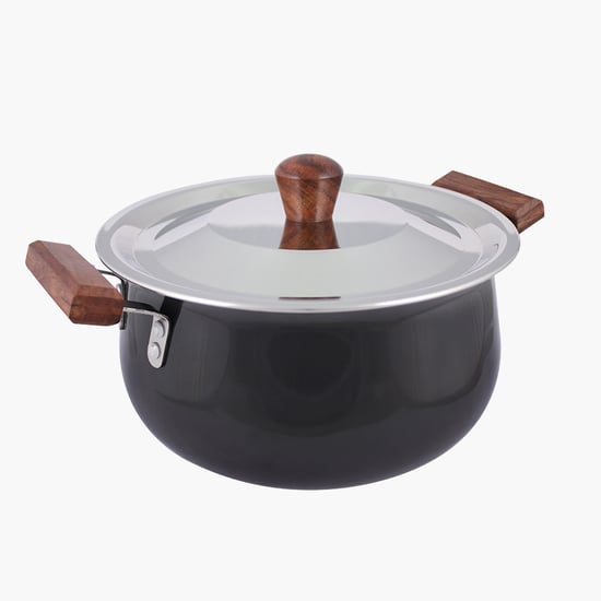 WONDERCHEF Ebony Hard Anodized Aluminium Handi with Lid - 3.5L