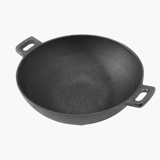 WONDERCHEF Forza Pre-Seasoned Cast Iron Kadhai - 3.35L