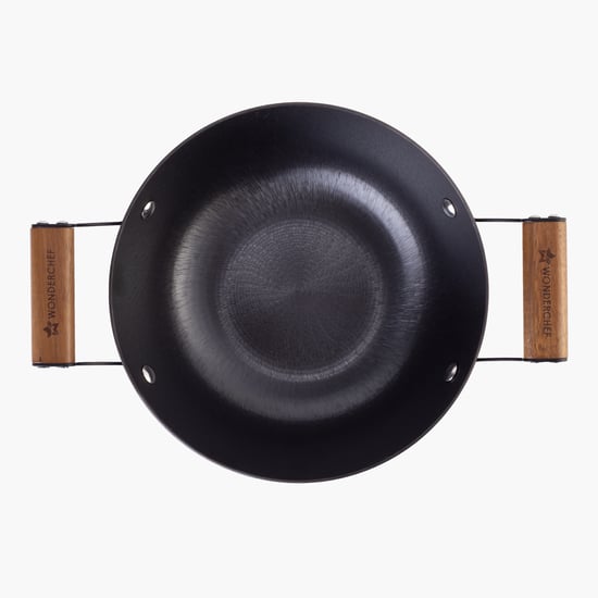WONDERCHEF Ferro Pre-Seasoned Cast Iron Kadhai - 3.2L