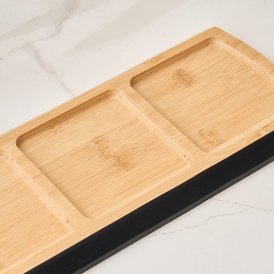 Spinel Ghana Bamboo Partitioned Serving Platter - 34x15cm