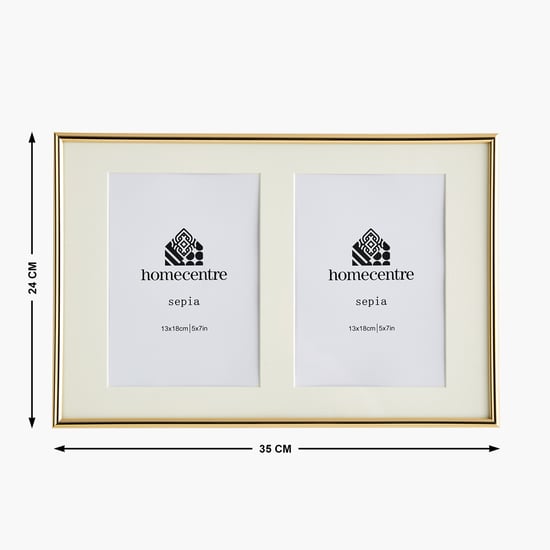 Sepia Allure Double Photo Frame - 35x24cm