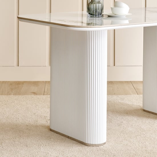 Sophia Ceramic 4-Seater Dining Table - Grey