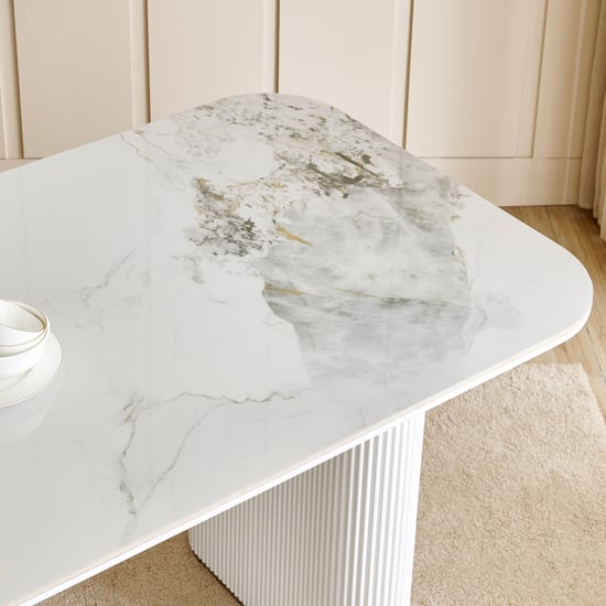 Sophia Ceramic 4-Seater Dining Table - Grey