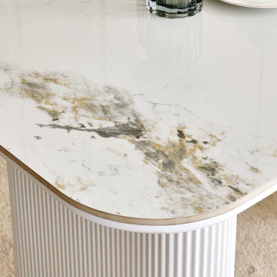 Sophia Ceramic 4-Seater Dining Table - Grey