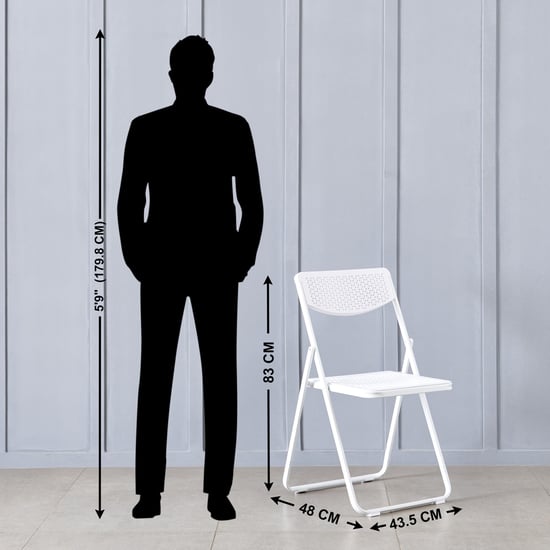 Kreo Metal Folding Chair - White