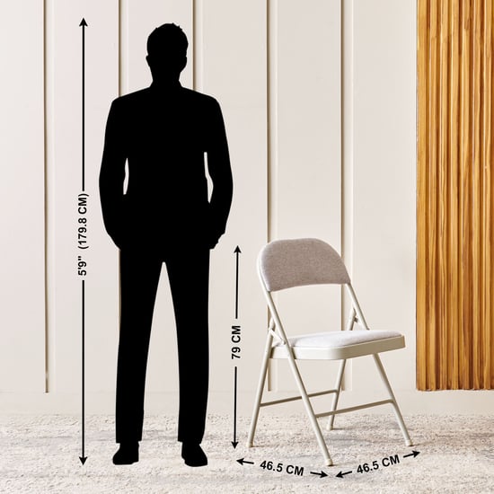 Melony Fabric Folding Chair - Beige