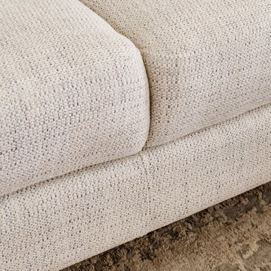 Quebec Fabric 3-Seater Sofa with Right Chaise - Beige