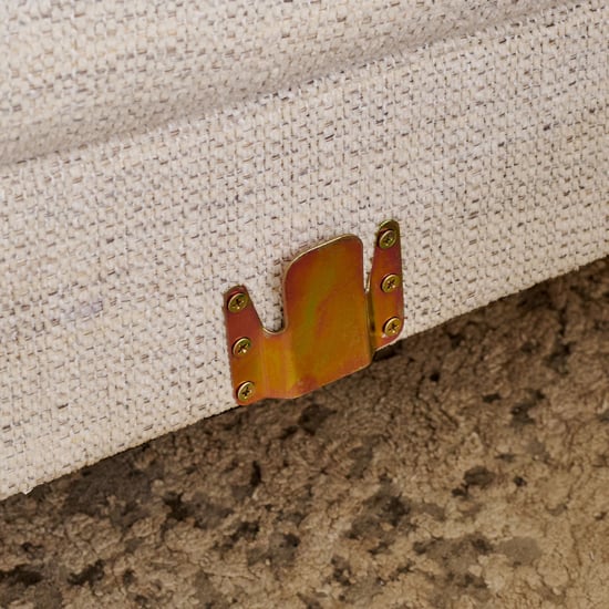 Quebec Fabric 3-Seater Sofa with Right Chaise - Beige