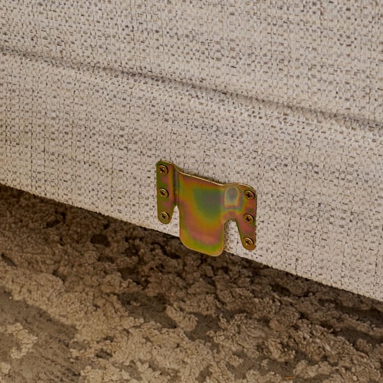 Quebec Fabric 3-Seater Sofa with Right Chaise - Beige