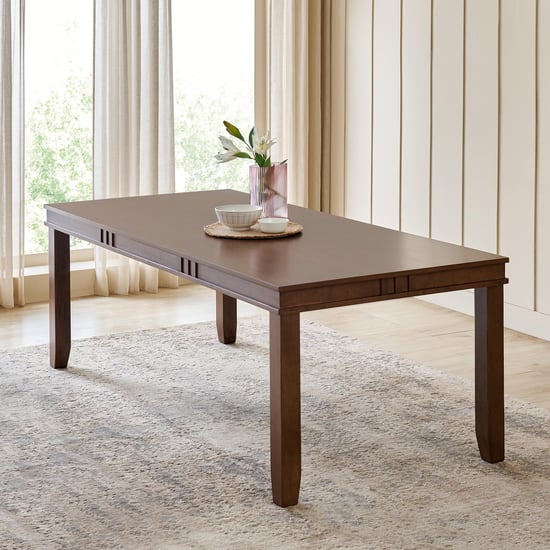 Trio Solid Wood 8-Seater Dining Table - Walnut