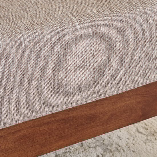 Abby Fabric 1-Seater Sofa with Cushion - Brown