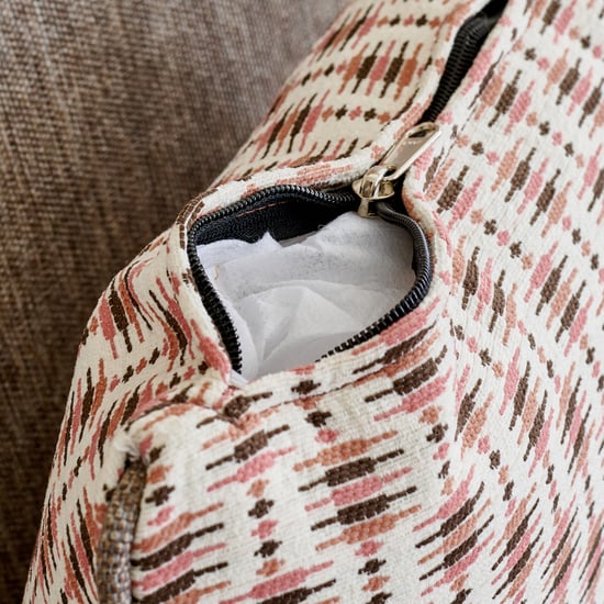 Abby Fabric 3-Seater Sofa with Cushions - Brown