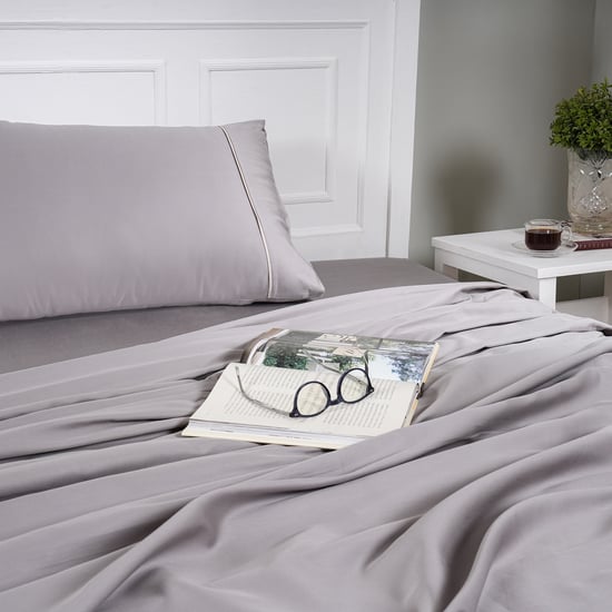 MASPAR Colorart Viola Cotton 300TC 3Pcs King Bedsheet Set