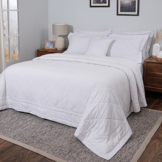 MASPAR Cotsmere Cotton 8Pcs Quilted Double Bed-In-A-Bag Set