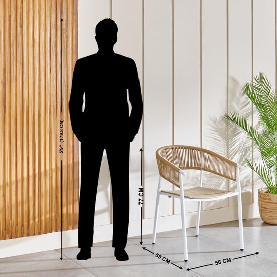 Toscano Metal Outdoor Chair - Beige