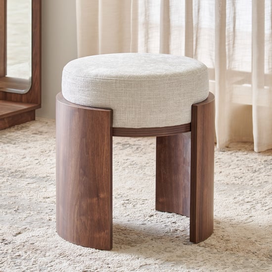 Hadley Fabric Dresser Stool - Beige