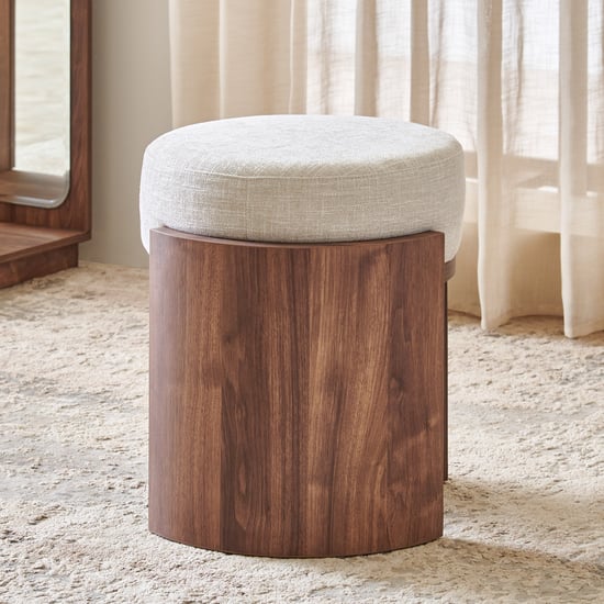 Hadley Fabric Dresser Stool - Beige
