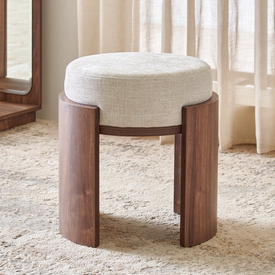 Hadley Fabric Dresser Stool - Beige