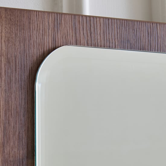 Hadley Dresser Mirror with Drawer - Oak