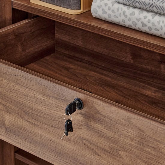 Hadley 4-Door Wardrobe with Mirrors - Brown