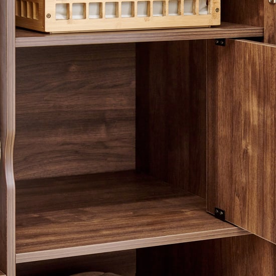 Hadley 4-Door Wardrobe with Mirrors - Brown