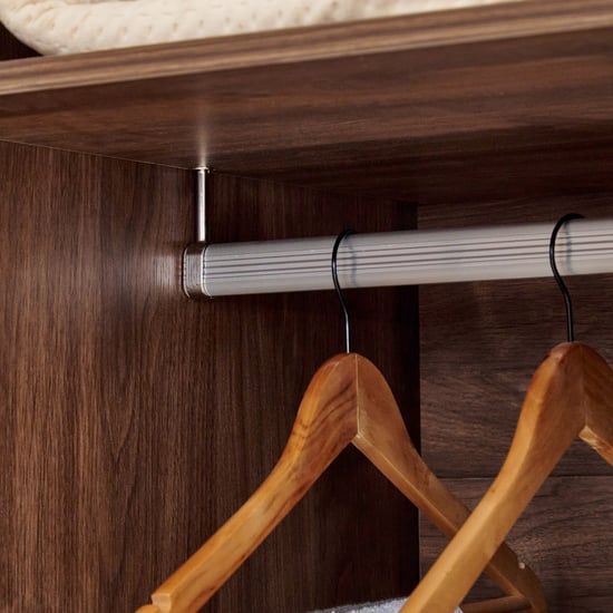 Hadley 4-Door Wardrobe with Mirrors - Brown