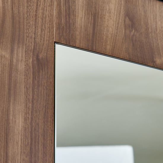 Hadley 2-Door Sliding Wardrobe with Mirror - Brown