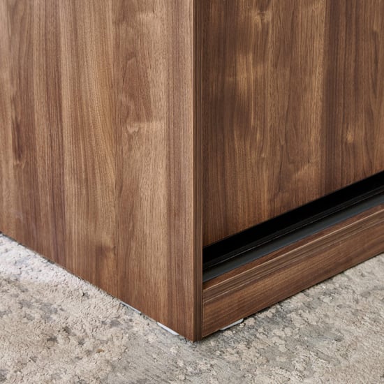 Hadley 2-Door Sliding Wardrobe with Mirror - Brown