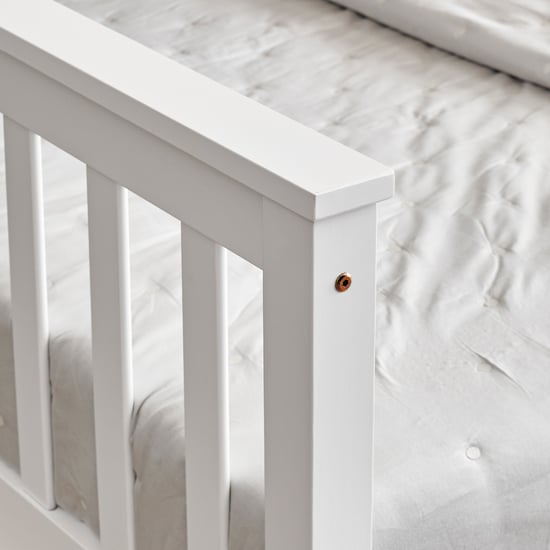 Helios Taylor Coupe Twin Solid Wood Bunk Bed with Drawers - White