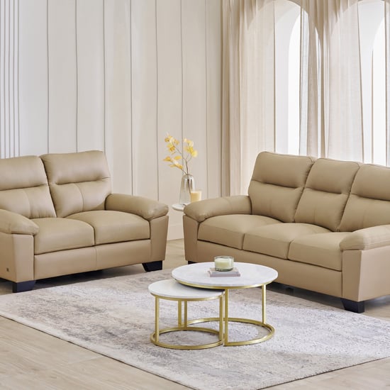 Winchester NXT Half Leather 3+2 Seater Sofa Set - Beige