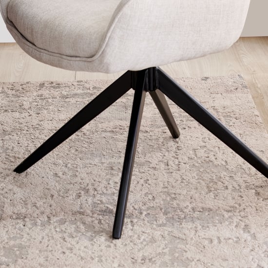 Hadley Set of 2 Fabric Dining Chairs - Grey