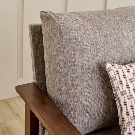 Abby Fabric 3+2 Seater Sofa with Cushions - Brown