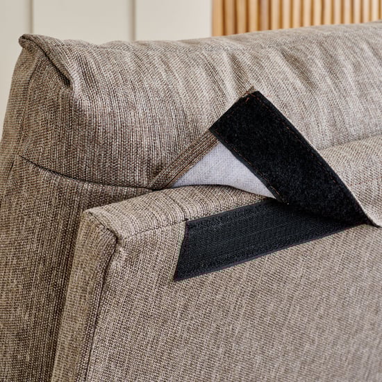 Abby Fabric 3+2 Seater Sofa with Cushions - Brown