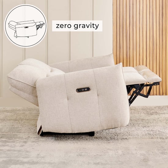 Carolyn Fabric 2-Seater Zero Gravity Electric Recliner Beige Beige