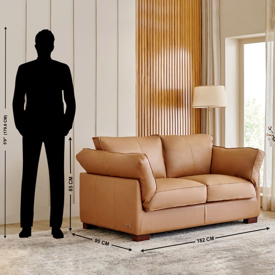 Sorrento NXT Half Leather 2-Seater Sofa - Tan