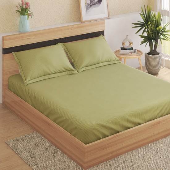 Juniper Aron Striped 3Pcs Queen Bedsheet Set