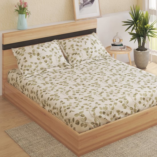 Juniper Elsing Printed 3Pcs Queen Bedsheet Set
