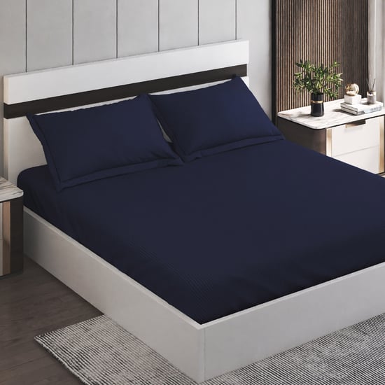 Juniper Parc Striped 3Pcs Queen Bedsheet Set