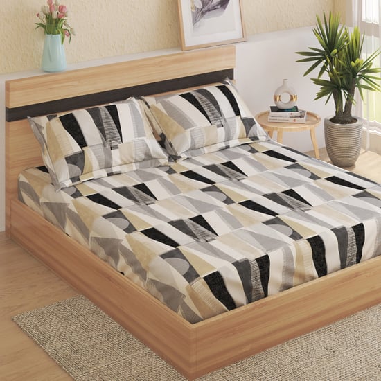 Juniper Prato Printed 3Pcs Queen Bedsheet Set